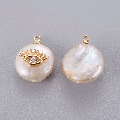 Natural Cultured Freshwater Pearl Pendants PEAR-J004-31G-1