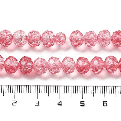 Transparent Crackle Glass Beads Strands CCG-L050-01A-01-1