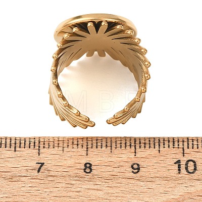 V-Shaped 304 Stainless Steel Cuff Ring Components SA-CBAC0DF-01E-G-1