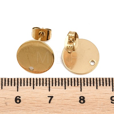 Ion Plating(IP) 304 Stainless Steel Stud Earring Findings STAS-P198-25-12mm-G-1