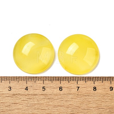 Natural Yellow Agate Cabochons G-E492-A-14-1