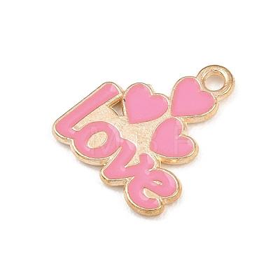 Valentine's Day Alloy Enamel Pendants ENAM-I084-01KCG-25-1
