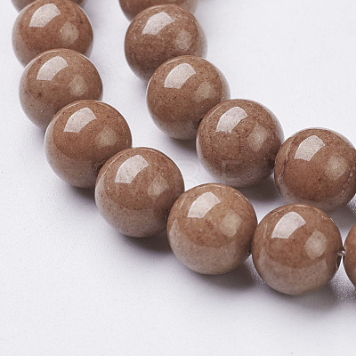 Natural Mashan Jade Round Beads Strands X-G-D263-8mm-XS27-1