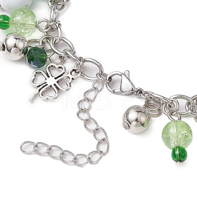 Alloy Multi Charms Chain Bracelets BJEW-JB11201-1