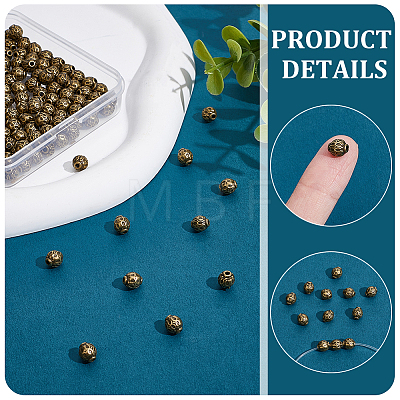 200Pcs Tibetan Style Alloy Beads TIBEB-PH0005-20AB-1