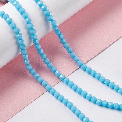 Faceted(32 Facets) Glass Beads Strands EGLA-J042-36A-04-1