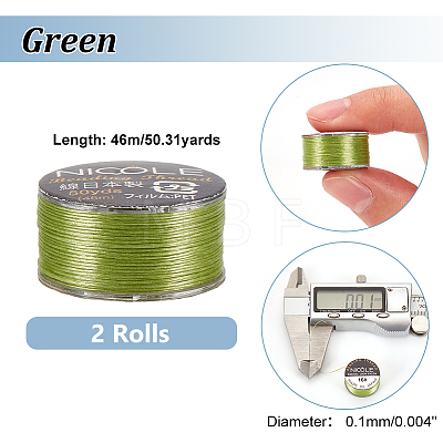 Nylon Beading Thread NWIR-WH0005-10P-1