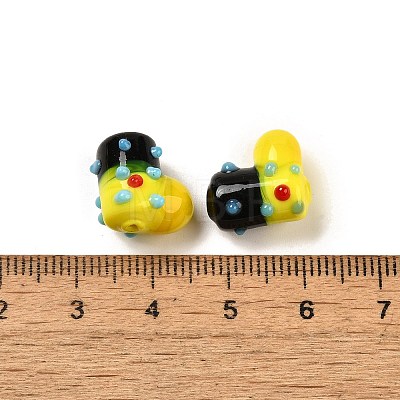 Handmade Lampwork Bumpy Beads Strands LAMP-U001-01B-1-1