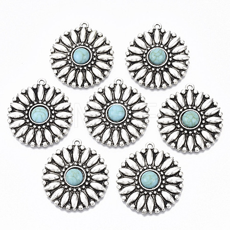 Tibetan Style Alloy Pendants X-PALLOY-R113-007-RS-1