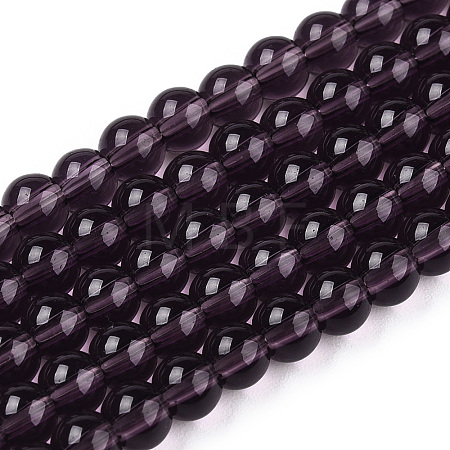 Transparent Glass Beads Strands GLAA-T032-T4mm-03-1