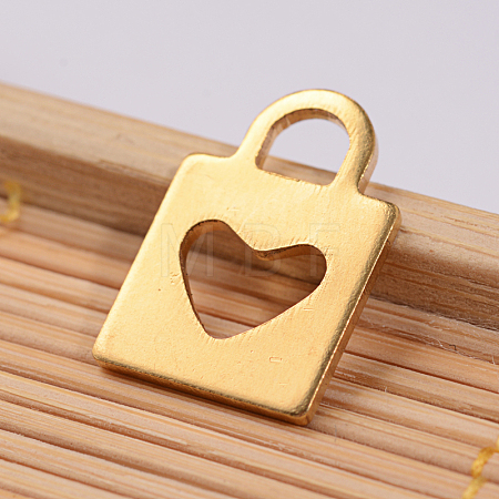 Ion Plating(IP) Padlock 304 Stainless Steel Charms STAS-G130-35G-1