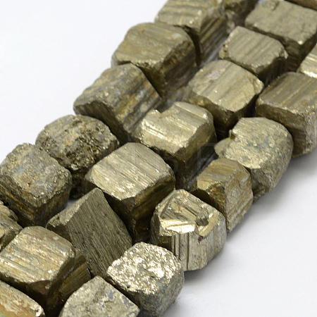Natural Pyrite Beads Strands G-P322-20-1