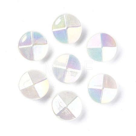 UV Plating Luminous Transparent Acrylic Beads OACR-P010-05D-1