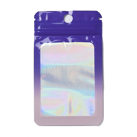 Rectangle Glitter Holographic PVC Resealable Packaging Bags ABAG-P011-01A-03-1