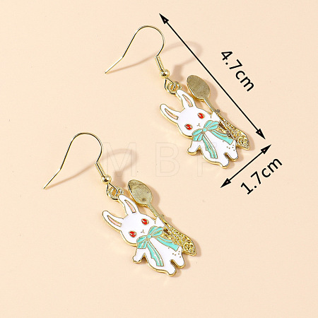 Zinc Alloy Enamel Dangle & Drop Earrings FS-WGC3D93-02-1