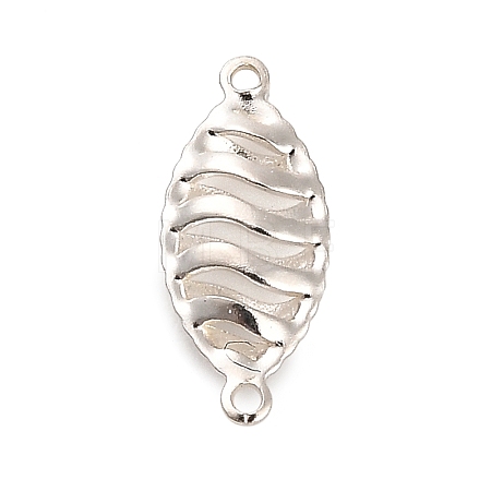 925 Sterling Silver 3D Holow Connector Charms STER-F058-02S-02-1