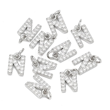 SHEGRACE Brass Micro Pave Clear Cubic Zirconia Pendants XGRQ29622-394P-N-1