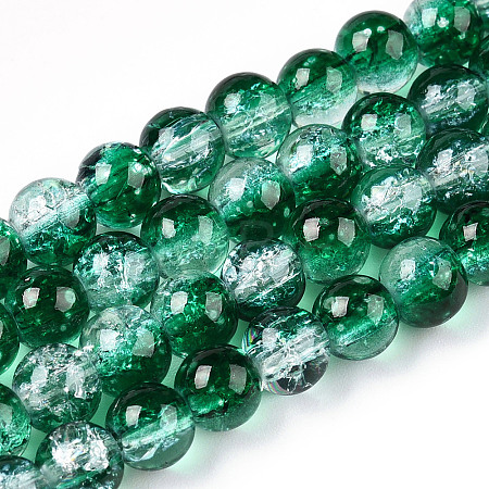 Baking Paint Crackle Glass Beads Strands X-CCG-S001-6mm-19-1
