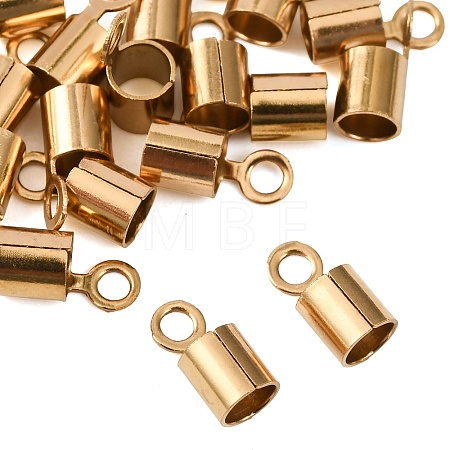 Ion Plating(IP) 304 Stainless Steel Fold Over Crimp Cord Ends STAS-P434-05E-G-1