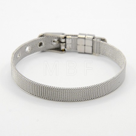 Tarnish Resistant Fashionable Unisex 304 Stainless Steel Watch Band Wristband Bracelets BJEW-F065A-01-1