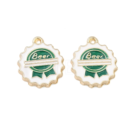 Alloy Enamel Pendants FIND-H020-01A-G-1