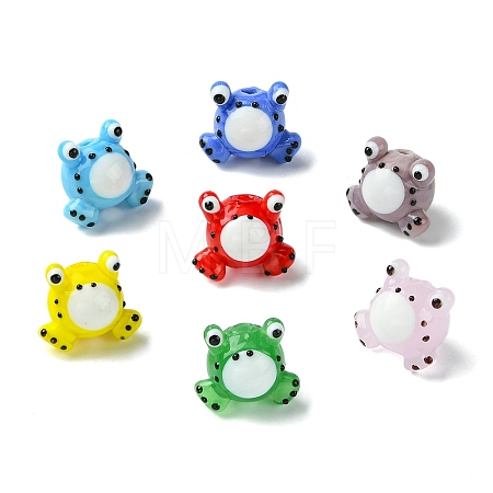 7Pcs 7 Colors Handmade Lampwork Beads LAMP-CJ0002-15-1