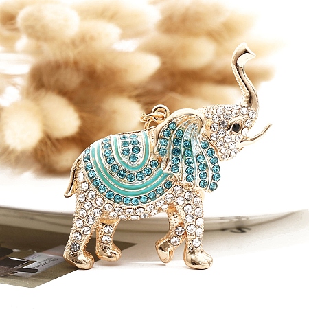 Alloy Rhinestone Keychain PW-WGDBB51-02-1