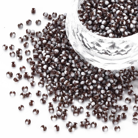 12/0 Two Tone Opaque Glass Seed Beads SEED-T006-01A-A03-1