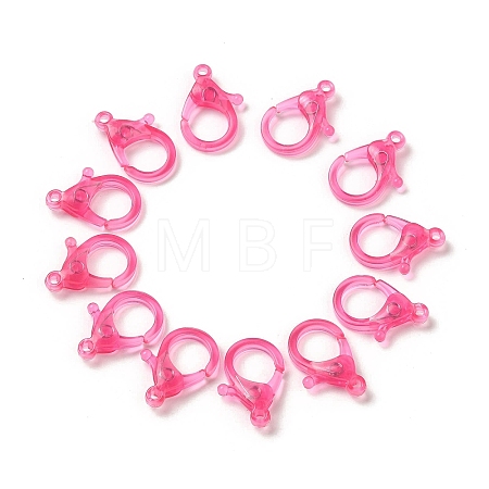 Transparent Plastic Lobster CLaw Clasps KY-H005-A12-1