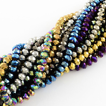 Electroplate Glass Bead Strands EGLA-R080-10mm-M-1