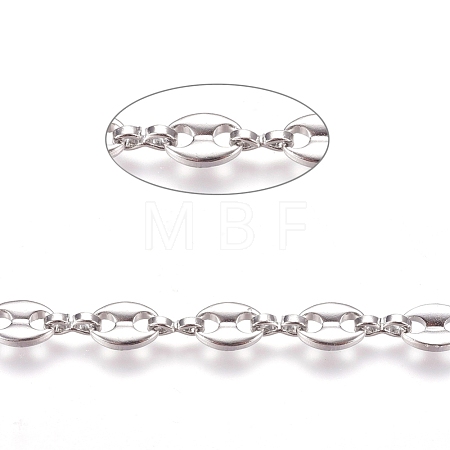 Tarnish Resistant 304 Stainless Steel Coffee Bean Chains CHS-G011-14P-1