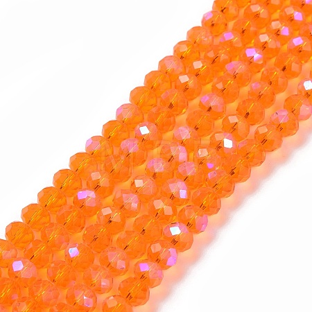 Electroplate Glass Beads Strands X1-EGLA-A034-T8mm-L07-1