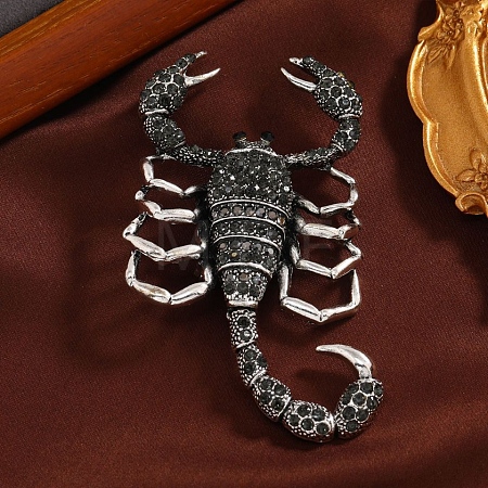 Scorpion Rhinestone Brooch Pin PW-WGA9516-01-1