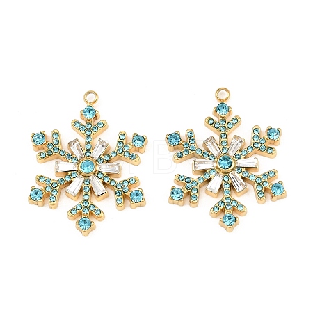 304 Stainless Steel Rhinestone Pendants RB-CBADC81-14G-02-1