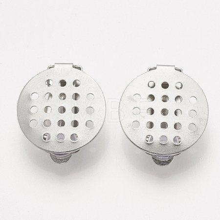 304 Stainless Steel Clip-on Earring Findings STAS-S104-01C-1