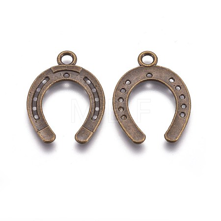 Tibetan Style Alloy Horseshoe Pendants TIBEP-23708-AB-NR-1