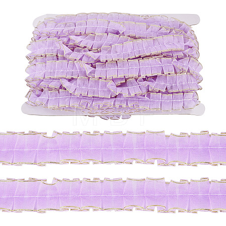 10M Double Layer Polyester Lace Ribbon OCOR-TA0004-14I-1