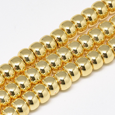 Electroplate Non-magnetic Synthetic Hematite Beads Strands G-Q465-38G-1