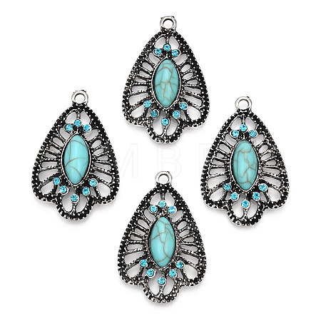 Synthetic Turquoise Pendants TIBEP-TAC0003-04AS-1
