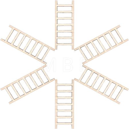 Ladder Unfinished Wooden Ornaments WOOD-WH0100-31-1