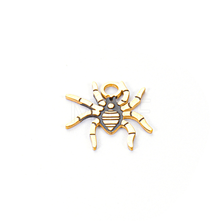 304 Stainless Steel Enamel Pendants STAS-OY016-41G-1