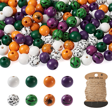 DIY Halloween Wooden Ornaments Making Kits DIY-CD0001-42-1