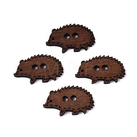 2-Hole Hedgehog Wood Buttons BUTT-Q046-04B-1