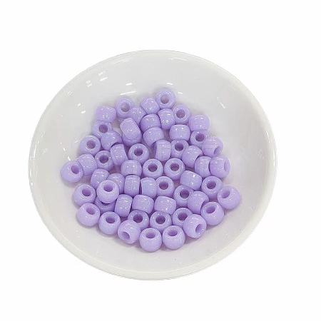 Opaque Acrylic European Large Hole Beads PL338-71-1