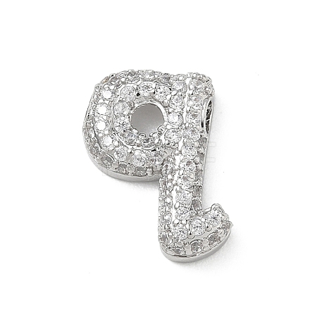 Brass Micro Pave Cubic Zirconia Pendants KK-A300-02P-Q-1