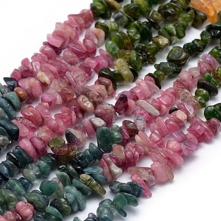 Natural Multicolor Tourmaline Beads Strands G-P332-73A-1