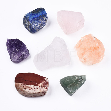 Rough Raw Natural Lapis Lazuli & Amethyst & Quartz Crystal & Green Aventurine & Red Jasper & Rose Quartz & Quartz Beads G-S360-008-1
