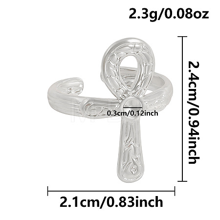 304 Stainless Steel Open Cuff Rings HV1833-1-1