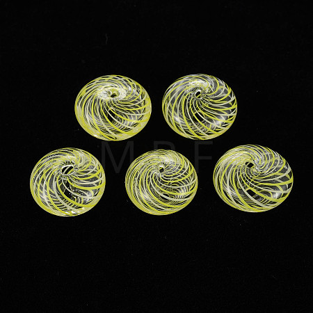 Transparent Handmade Blown Glass Globe Beads X-GLAA-T012-18-1
