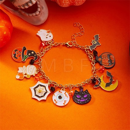 Halloween Alloy Enamel Charm Bracelets FS-WG2C6A9-02-1